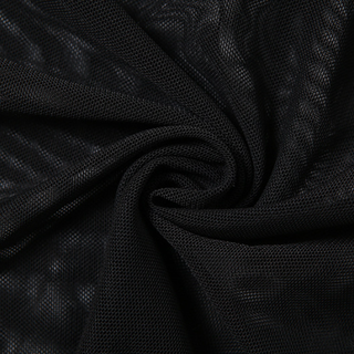 Long sleeve mesh hollow out flower applique cut out top