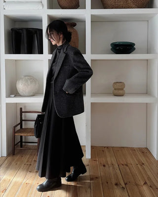 Pleated midi skirt