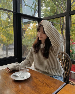 Striped sweatshirt knit - 2 colors
