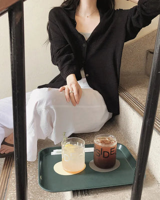 Perforated Collar Knit Jacket