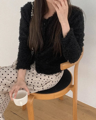 (3 colors) Fur Cardigan