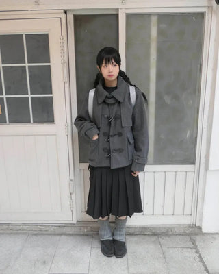 Big Collar Half Duffle Coat (2c)
