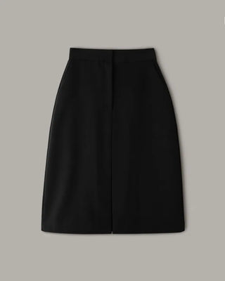 Front pleated midi skirt