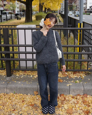 Side seam denim pants