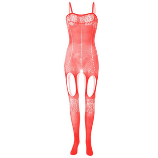 Lace net suspender solid cami bodystocking