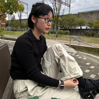 Oval frame glasses