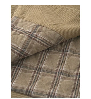 Checkered quilted corduroy jacket