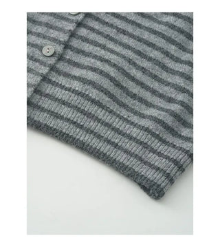 Two-tone striped cardigan