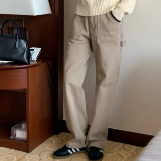 Semi-wide carpenter pants