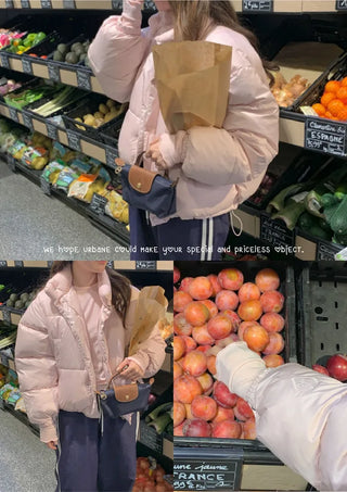 Heart Oversized Cropped Short Down Jacket (3c)