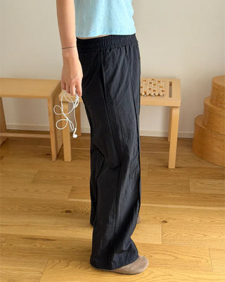 [1st Re-release] (ORIGINAL) Nylon Pintuck Wide Pants (black)