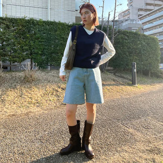 Denim shorts