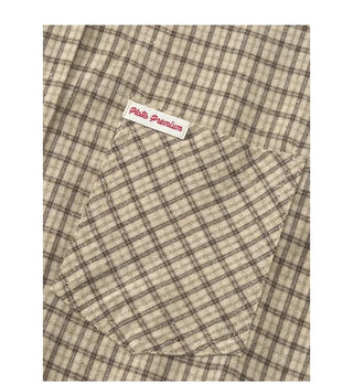 (2 colors) Loose-fit check shirt