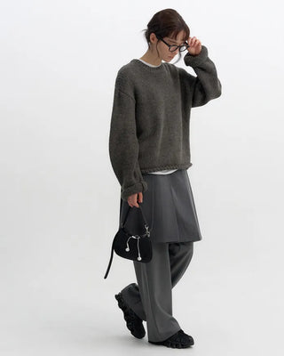 Pleated midi skirt