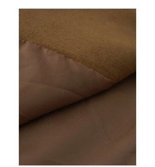 Waist belt suede coat bag set
