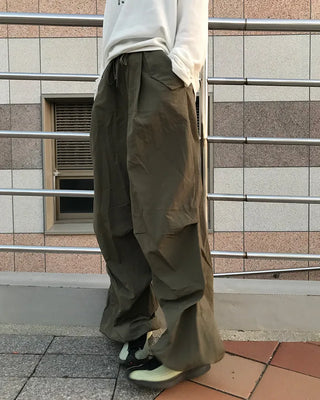 Nylon wide Joker pants