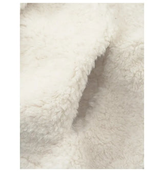 High-neck fur jacket & bag set