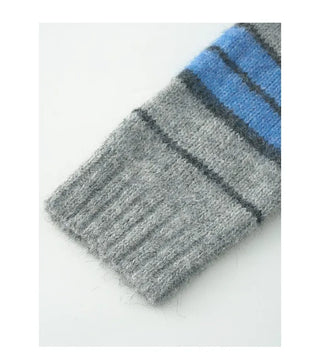Bordered two-tone knit