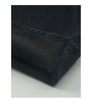 Fleece-lined straight-fit washed denim pants