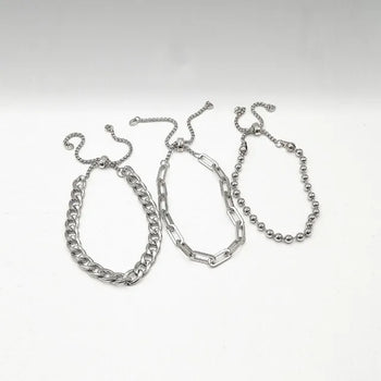 (surgical) Bordeaux 3-chain bracelet