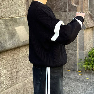 Sleeve Line Bicolor Knit