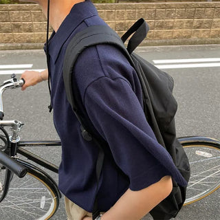 cool basic zip-up knit