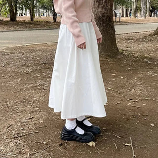 Pintuck flared skirt