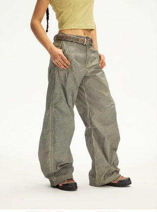 [Monterest] UPF50+ Washed Pleated Wide Pants