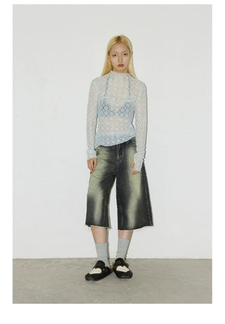 CONP Rivet Cropped Jeans (Washed)