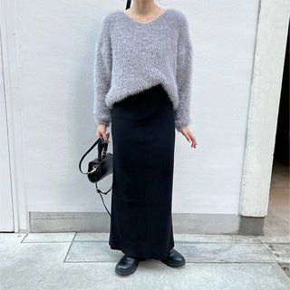 Long knit skirt