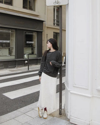 Polka dot layered skirt