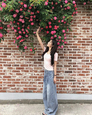 Daily Cover One-Pleat Denim Pants