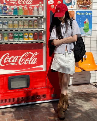 Summer Loose Fit Striped Short-Sleeve Shirt