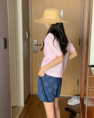 Summer Loose Fit Striped Short-Sleeve Shirt