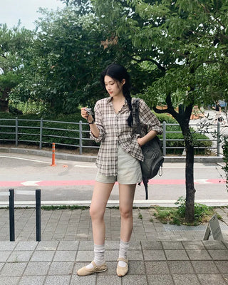 Summer Check Wrinkle Shirt