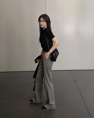 Semi-bootcut slacks