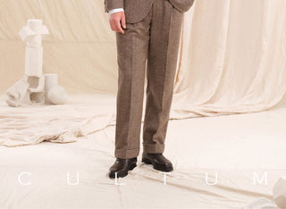 [CULTUM] Herringbone Wool Blend Suit Vest