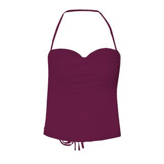 Halter cowl neck backless self tie solid top