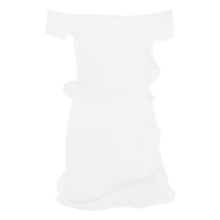 Off shoulder ribbed ruffle irregular mini skirt set