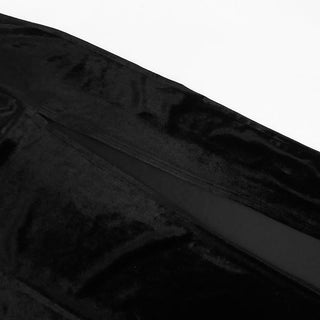 Hollow out slit halter irregular velvet cut out midi dress