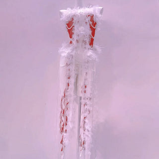 Beaded flower applique slit tube midi dress