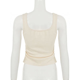 U neck flower pattern tank top