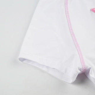 Stitch short sleeve crewneck rabbit bear pattern top