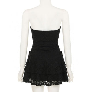 Ruched v neck hollow out bowknot cami cut out mini dress