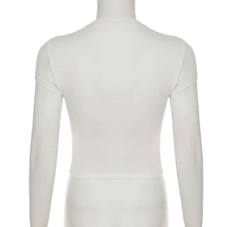 Crewneck short sleeve rose print contrast top