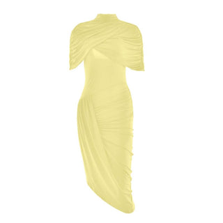 Ruched u neck shrug 2 piece maxi dress