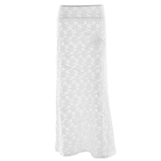 Lace see through maxi skirt
