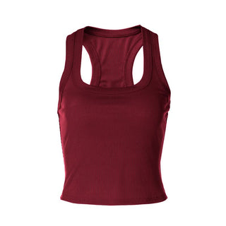 U neck solid tank top