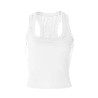 U neck solid tank top