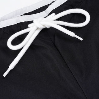 Self tie drawstring straight leg